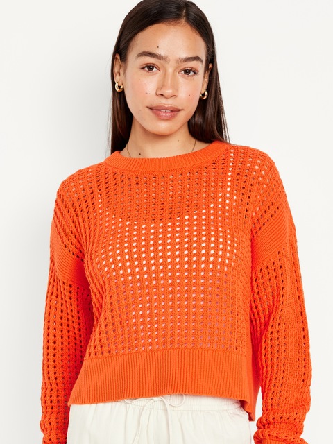 Open-Stitch Sweater