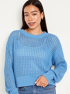 Open-Stitch Sweater