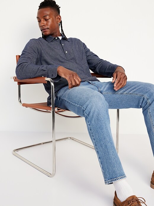 Image number 3 showing, Long-Sleeve Pique Polo