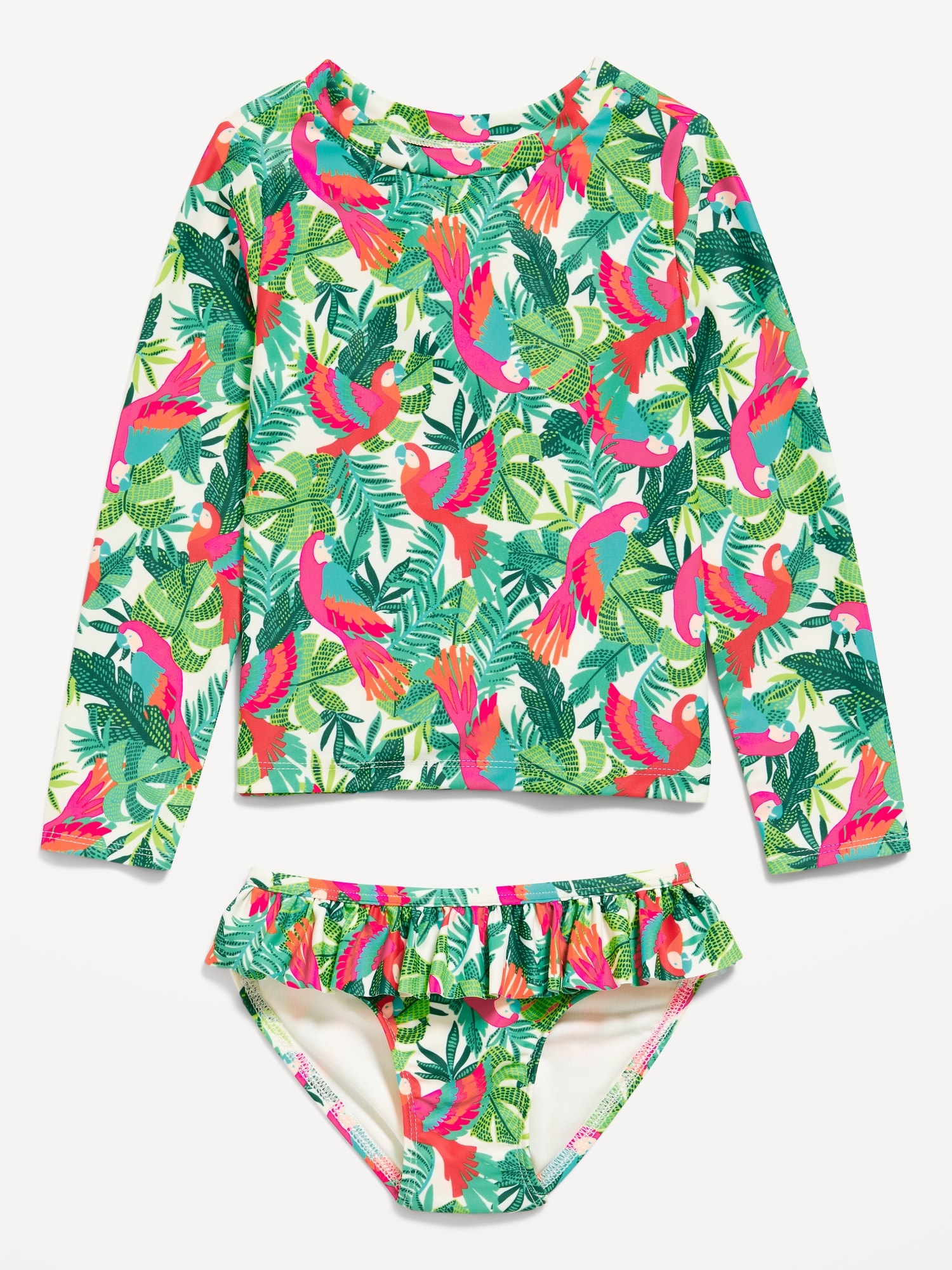 Ruffle-Trim Bikini Swim Set for Toddler and Baby