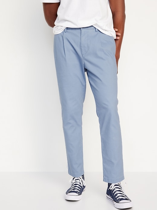 Image number 1 showing, Loose Taper Built-In Flex Pleated Ankle Chino