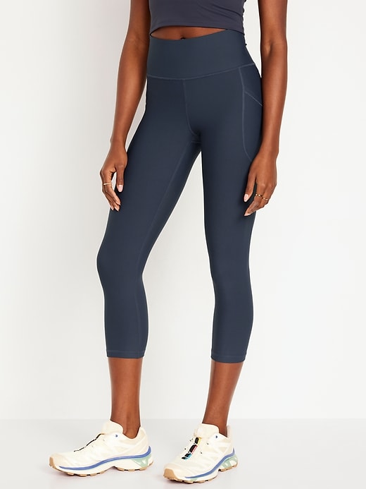 Image number 1 showing, High-Waisted PowerSoft Crop Leggings