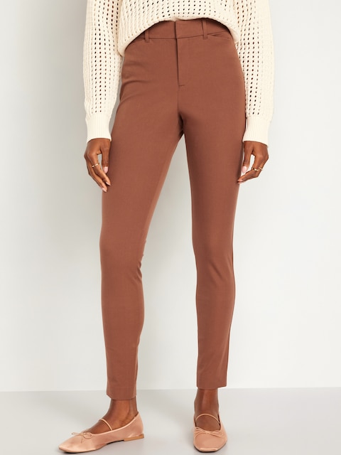 Pantalon Pixie ajusté à taille haute - Brun