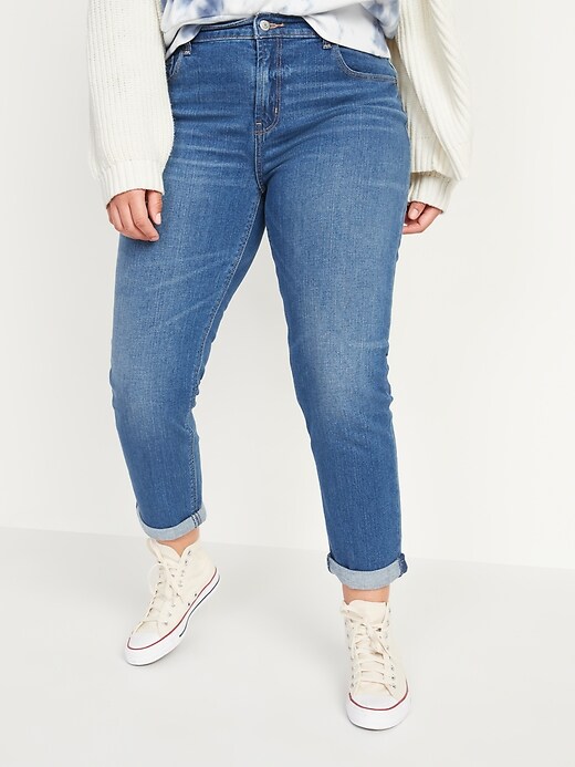 Image number 5 showing, Mid-Rise Boyfriend Straight Jeans for Women