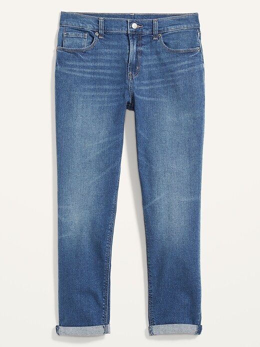Image number 4 showing, Mid-Rise Boyfriend Straight Jeans for Women