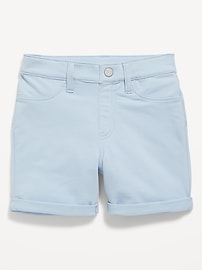 Voir une image plus grande du produit 4 de 4. Short mi-long en jersey bouclette à revers roulés pour Fille