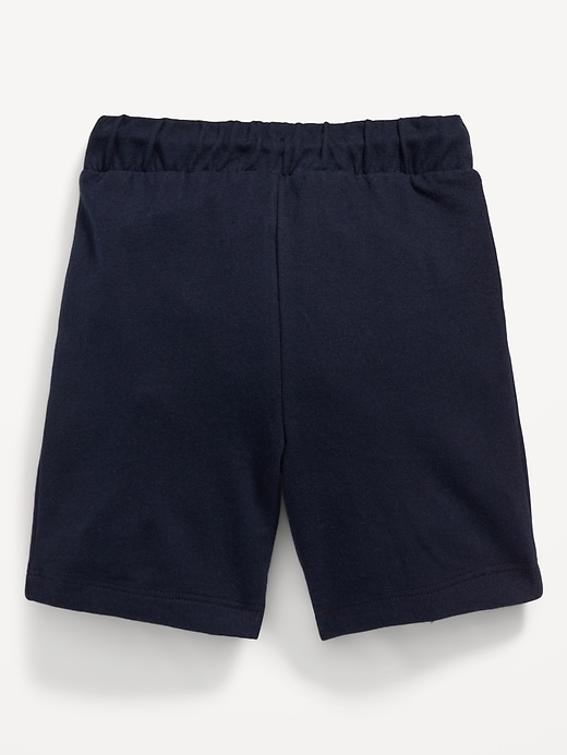 View large product image 2 of 2. Functional-Drawstring French Terry Pull-On Shorts for Toddler Boys