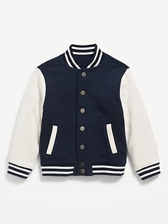 Button-Front Bomber Jacket for Toddler Boys