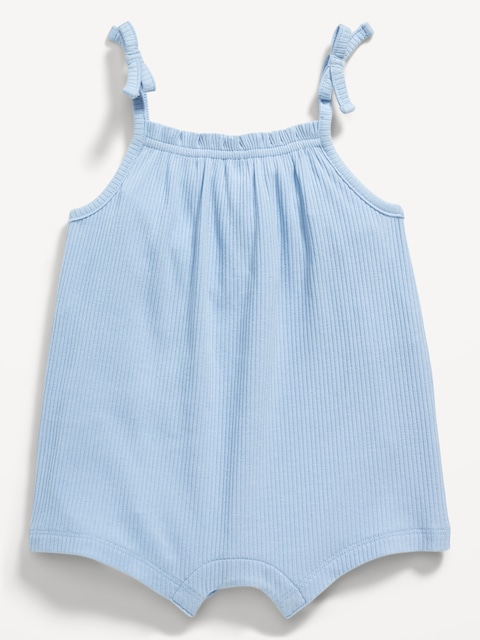 Sleeveless Tie-Bow One-Piece Romper for Baby