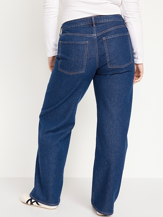 Image number 6 showing, Mid-Rise Wide-Leg Jeans