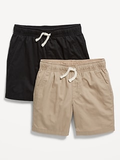 Twill Pull-On Shorts 2-Pack for Boys (Above Knee)