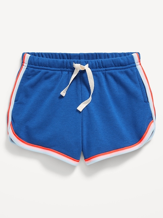 View large product image 1 of 1. French Terry Drawstring Dolphin-Hem Shorts for Toddler Girls