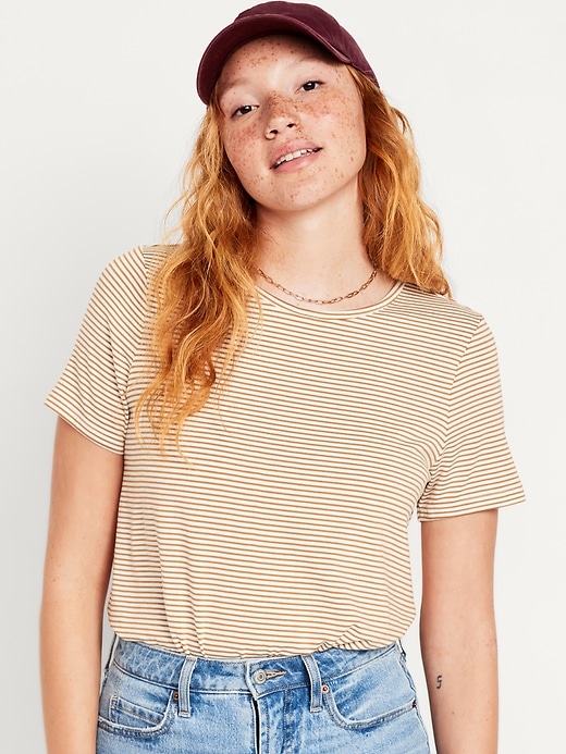 THE BASEBALL FOREVER LUXE BOYFRIEND SHORT SLEEVE CREW