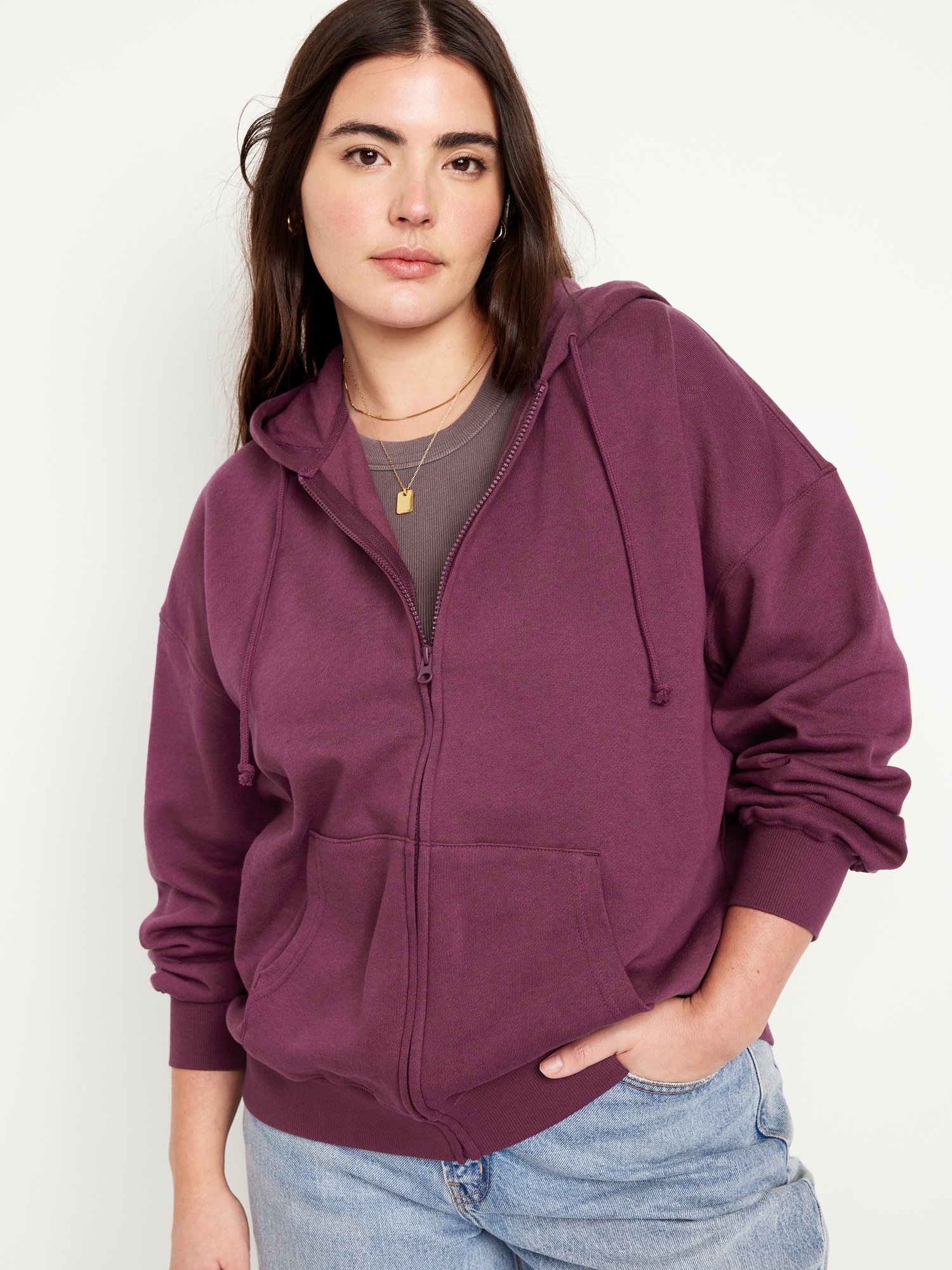 32 Degrees Cool Women's Ultra Soft Full Zip Hoodie Purple XL – Biggybargains