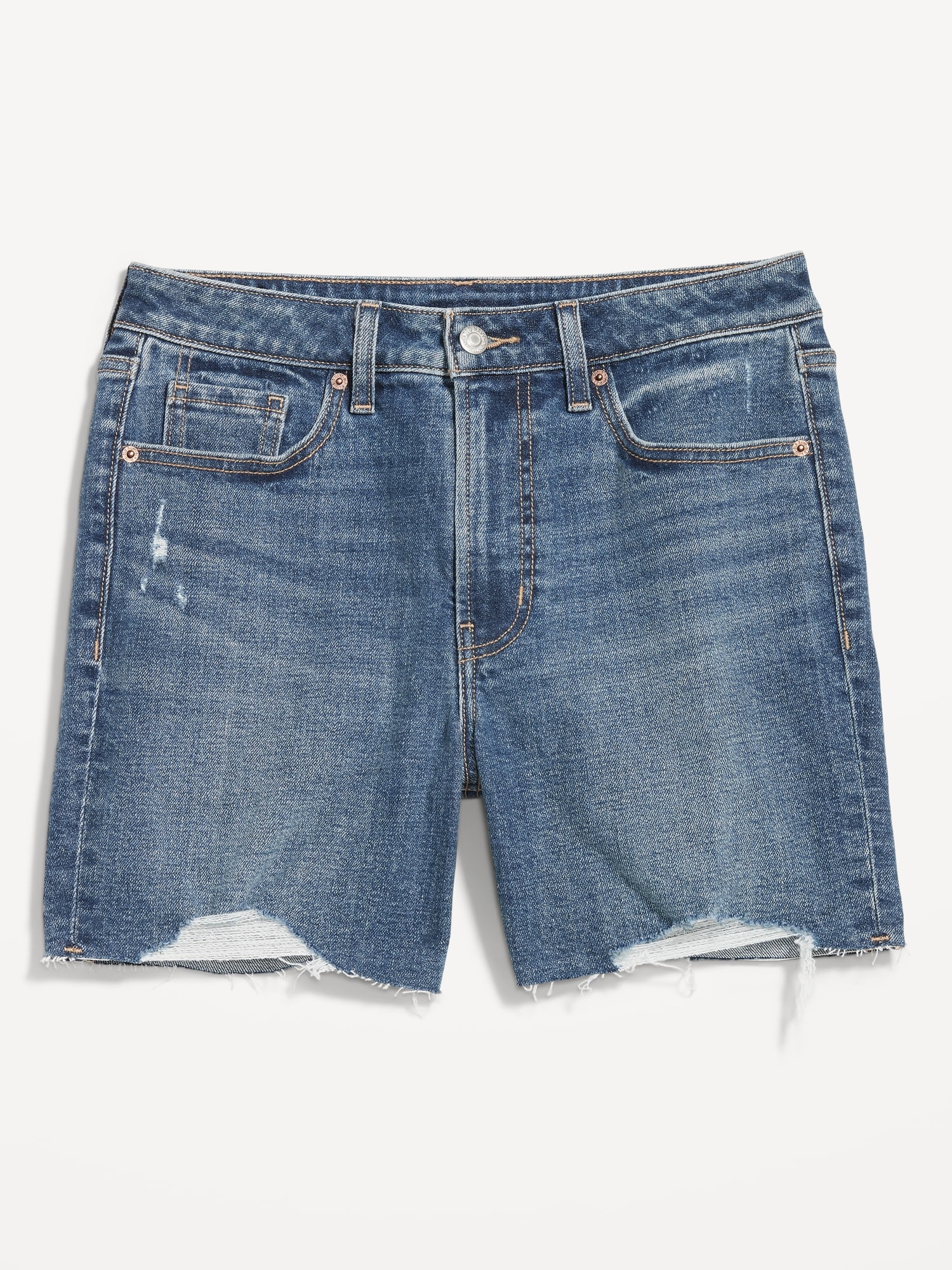 High-Waisted OG Straight Super-Short Jean Shorts -- 1.5-inch inseam