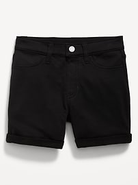 Voir une image plus grande du produit 4 de 4. Short mi-long en jersey bouclette à revers roulés pour Fille