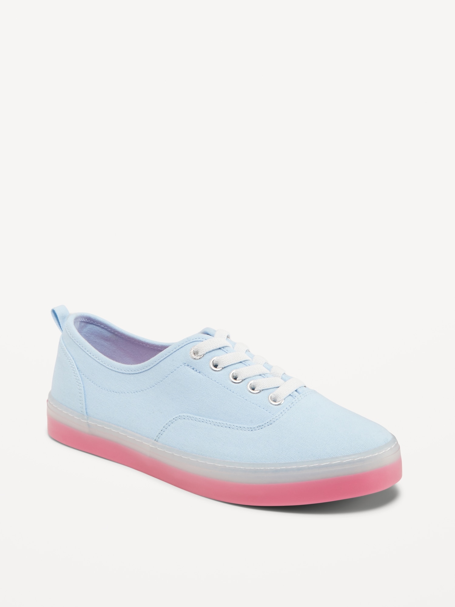 Elastic Lace Canvas Sneakers for Girls Old Navy