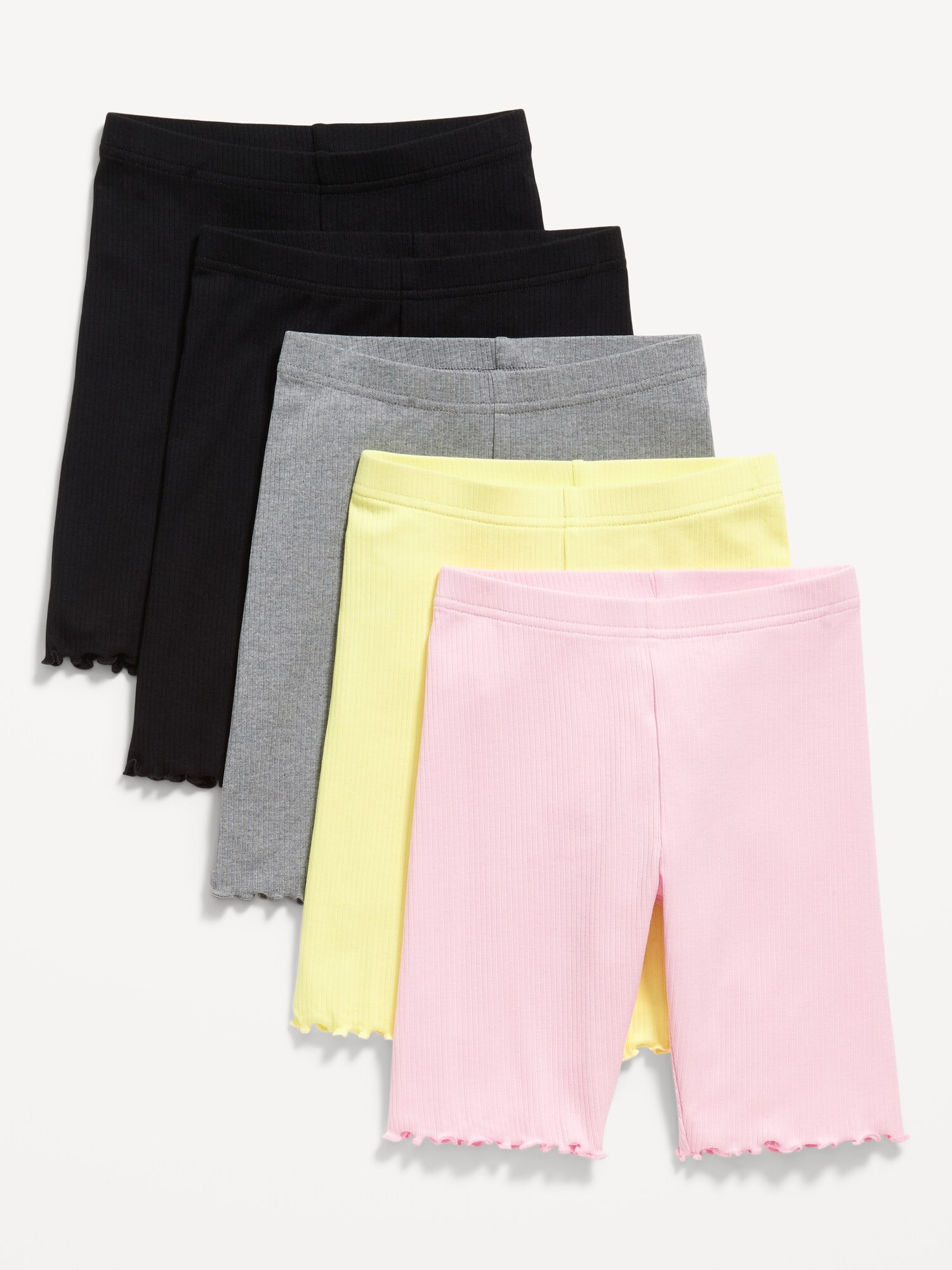 8 Pack Girls 95/5 Cotton/Spandex Bike Shorts : : Clothing