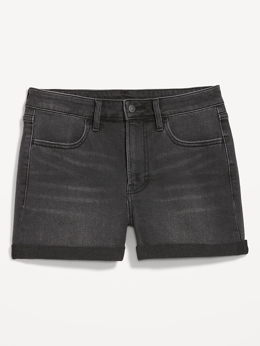 Image number 4 showing, High-Waisted Wow Jean Shorts -- 3-inch inseam