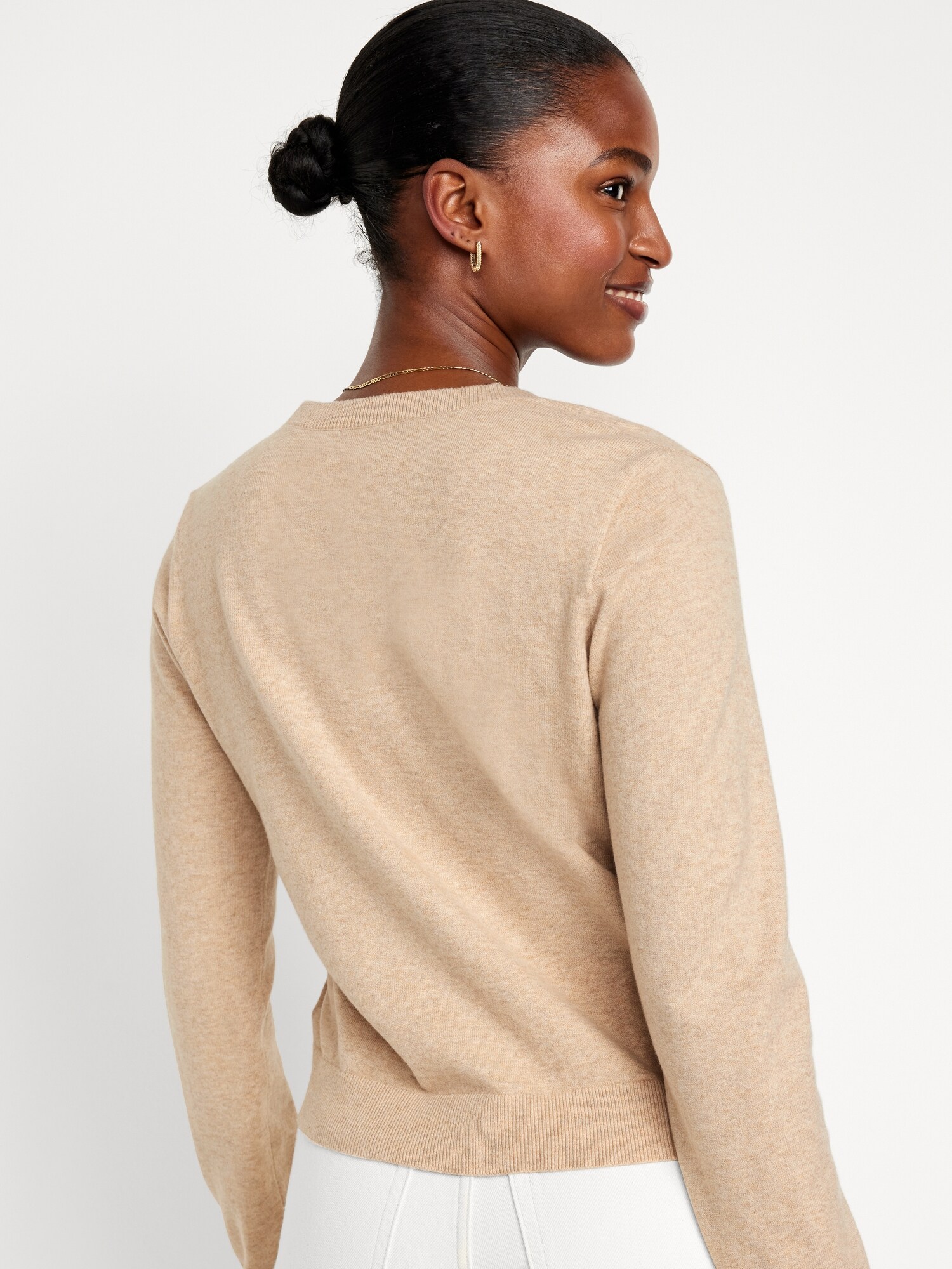 Cardigan Court Femme En Tricot Doux | Col V, Manches Longues, Boutonnage Classique, Léger Pour été Et Mi-saison