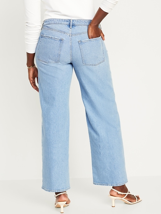 Image number 6 showing, Mid-Rise Wide-Leg Jeans