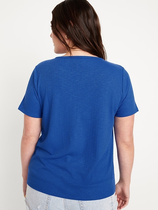 Lucky Brand Navy Blue Star Printed V Neck T Shirt Women's Size XL - beyond  exchange