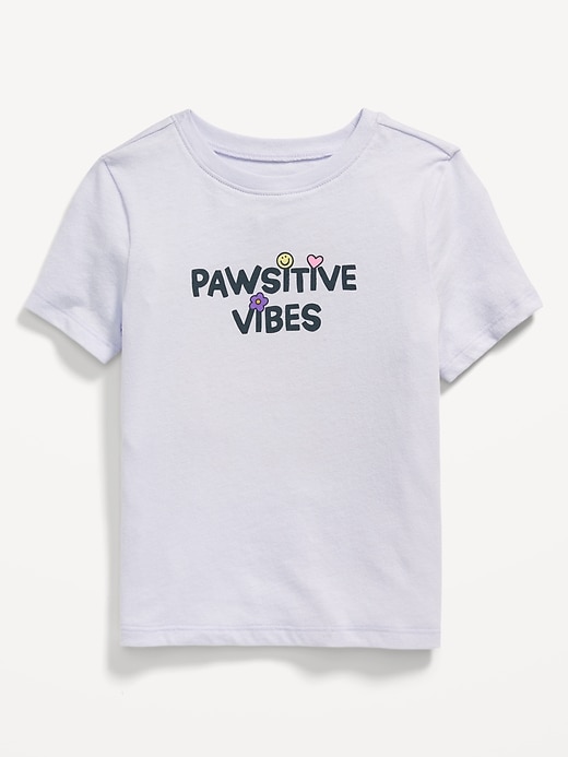 Voir une image plus grande du produit 1 de 2. T-shirt à manches courtes à imprimé pour Toute-petite fille