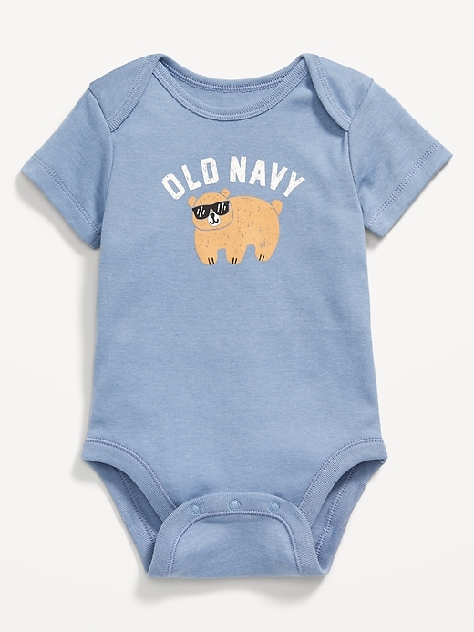 View large product image 1 of 1. Short-Sleeve Logo-Graphic Bodysuit for Baby