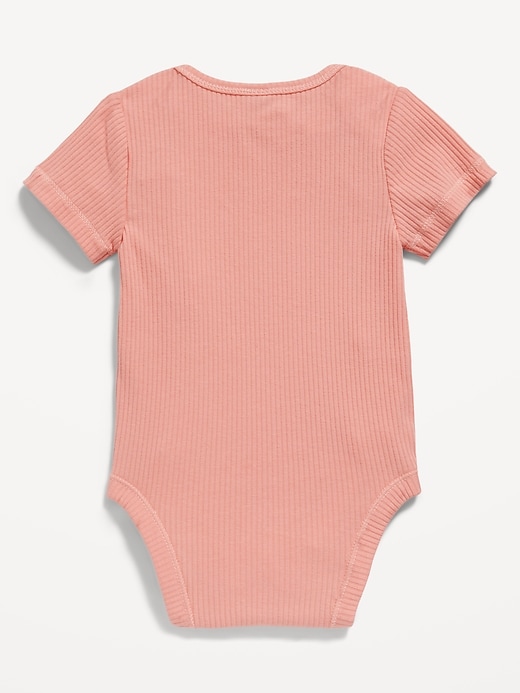 View large product image 2 of 2. Unisex Short-Sleeve Bodysuit for Baby