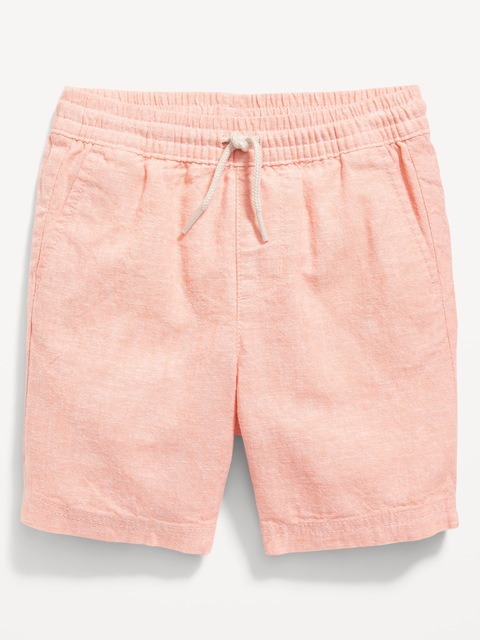 Functional-Drawstring Linen-Blend Shorts for Toddler Boys