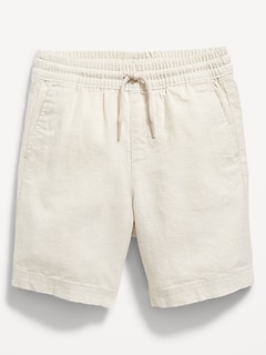 Functional-Drawstring Linen-Blend Shorts for Toddler Boys
