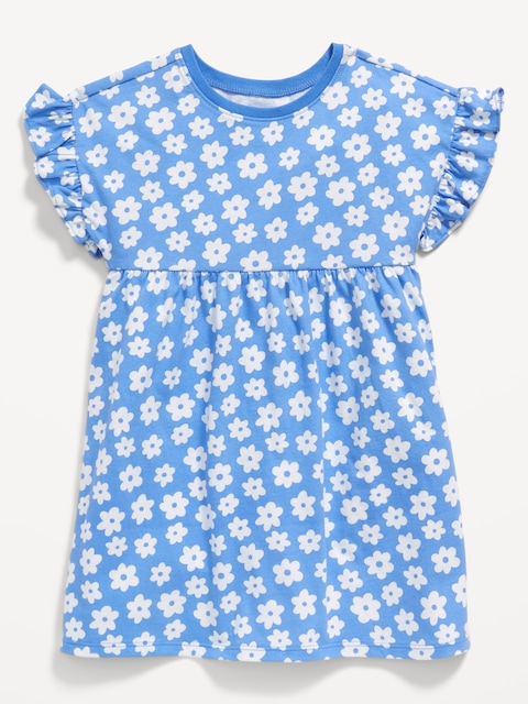 Printed Fit and Flare Dress for Toddler Girls