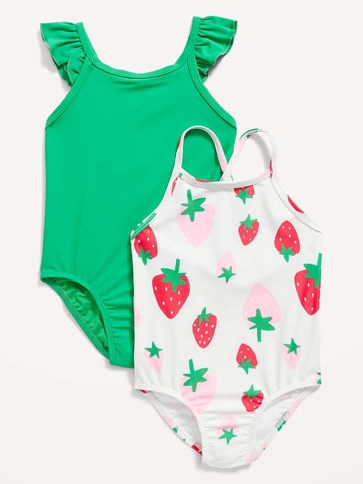 Voir une image plus grande du produit 1 de 2. Maillot de bain à motif pour Toute-petite fille et Bébé (paquet de 2)