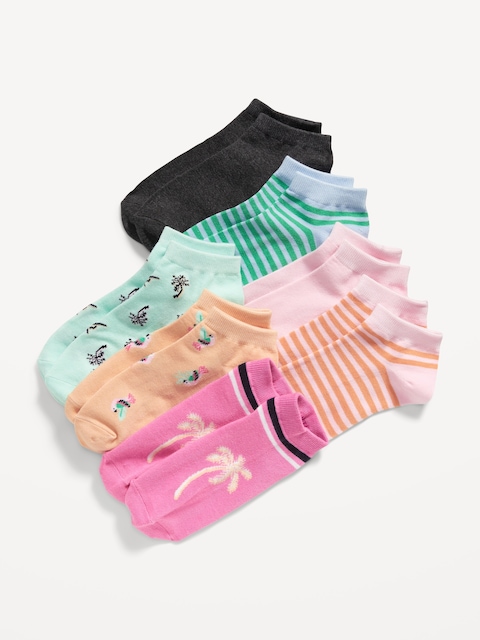 Printed Ankle Socks 7-Pack for Girls