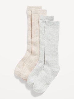 Knee-High Rib-Knit Socks for Toddler Girls & Baby