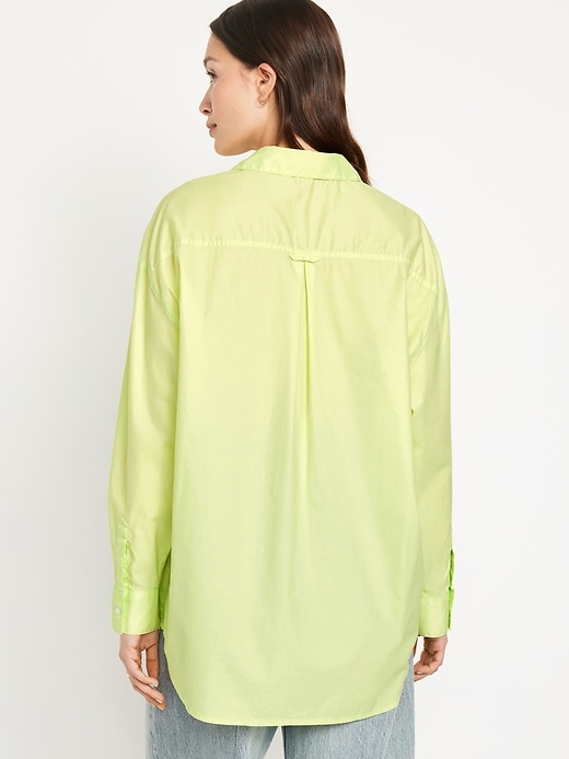 Image number 2 showing, Oversized Button-Down Boyfriend Shirt