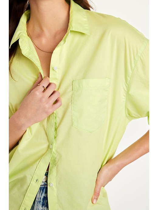 Bright green outlet button up shirt