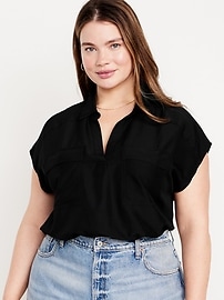 Scyoekwg Womens Plus Size Half Sleeve Button Down Nepal