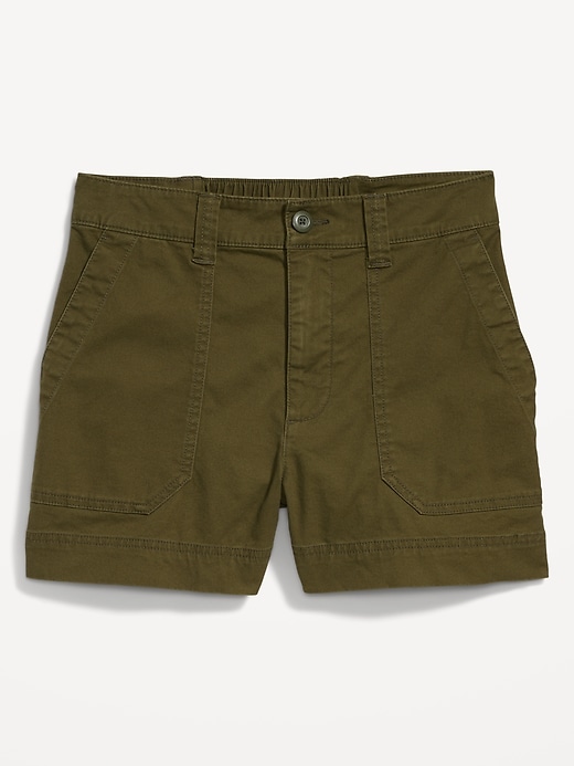 L'image numéro 4 présente Short Chino authentique à taille haute, entrejambe de 9 cm