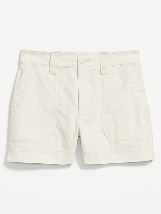 L'image numéro 4 présente Short Chino authentique à taille haute, entrejambe de 9 cm