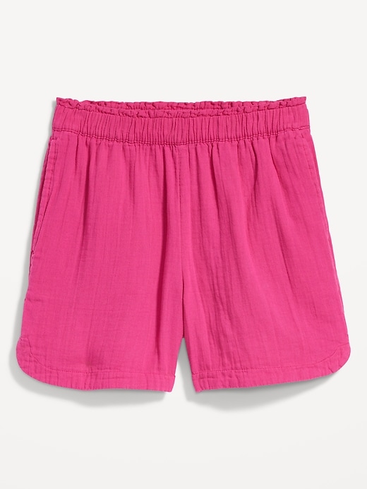 High-Waisted Crinkle Gauze Shorts -- 5-inch inseam