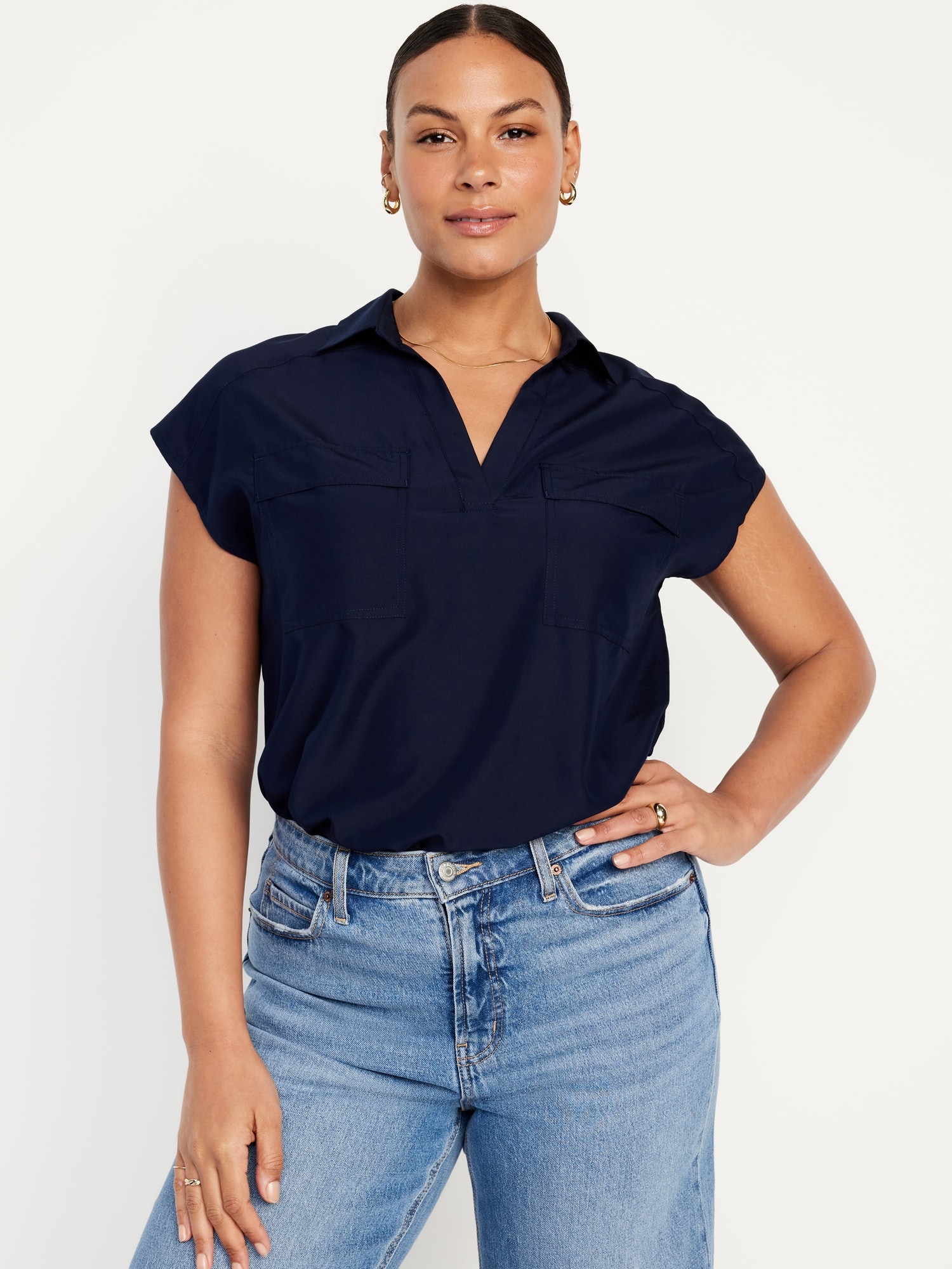 Dolman-Sleeve Utility Top