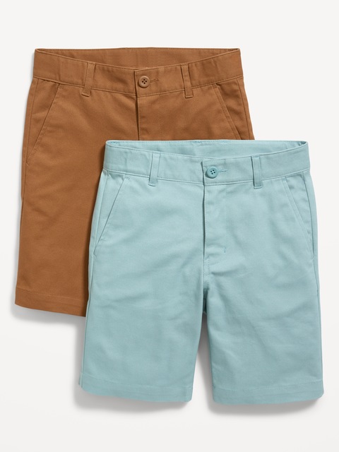 Knee Length Twill Shorts 2-Pack for Boys
