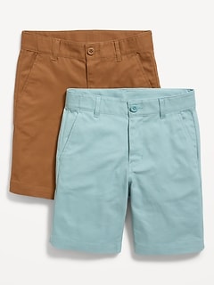 Uniform Twill Shorts 2-Pack for Boys (At Knee)