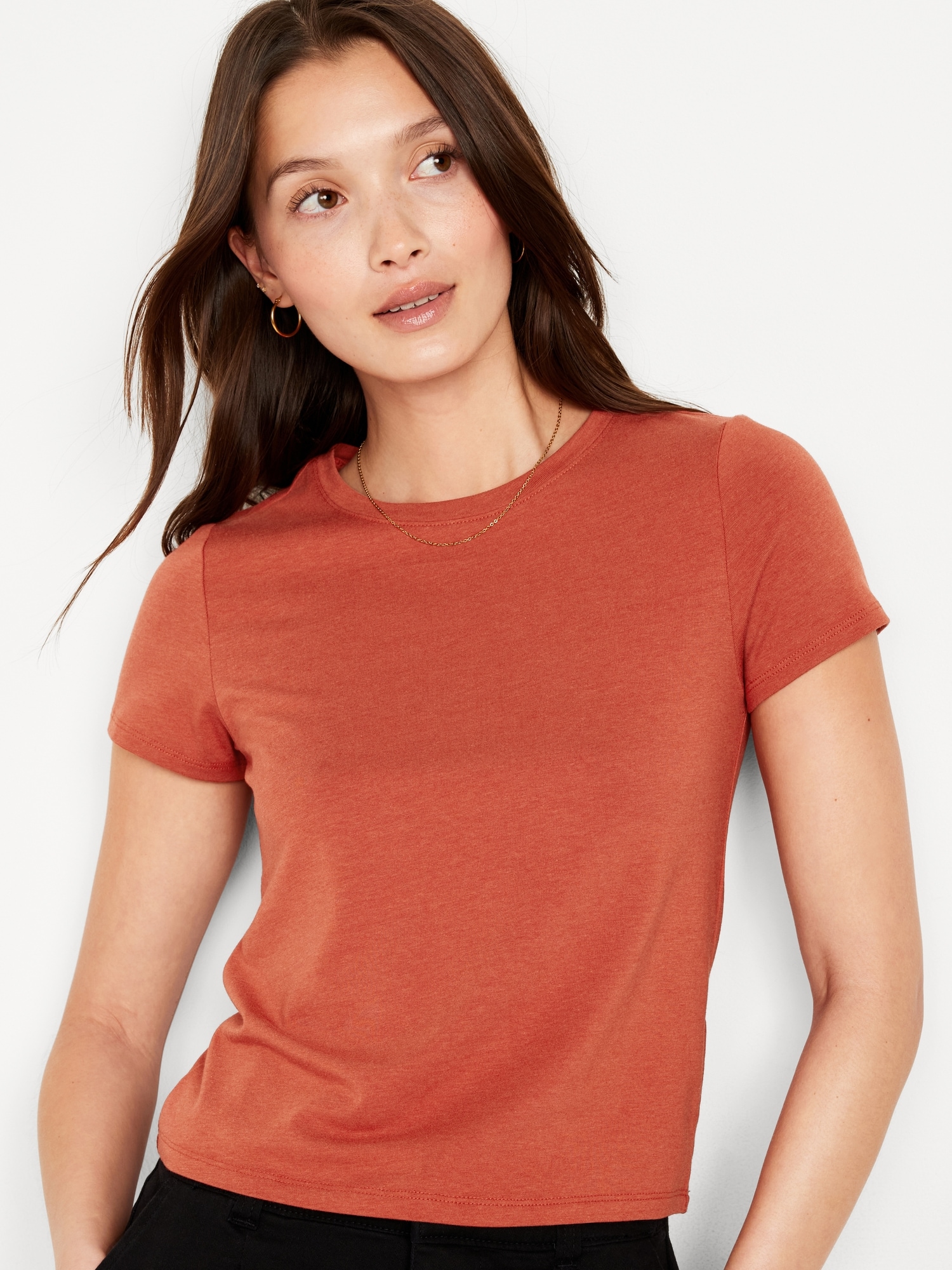 Cropped Bestee Crew-Neck T-Shirt for Women