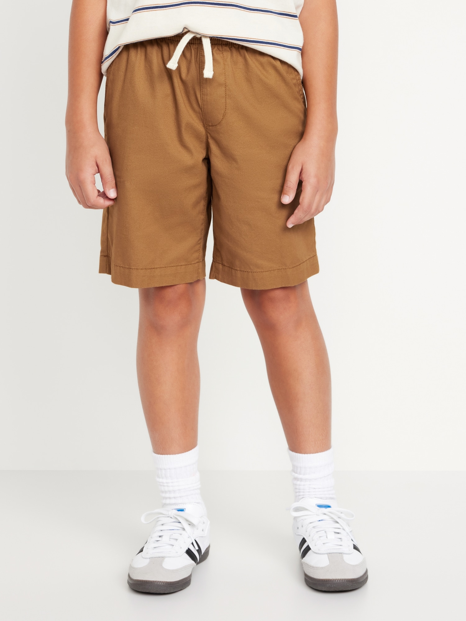 Knee Length Twill Jogger Shorts for Boys