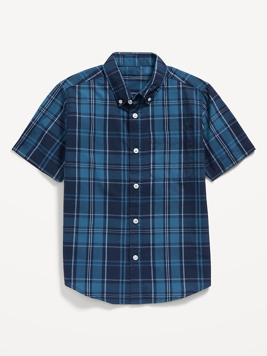 View large product image 1 of 2. Plaid Poplin Pocket Shirt for Boys