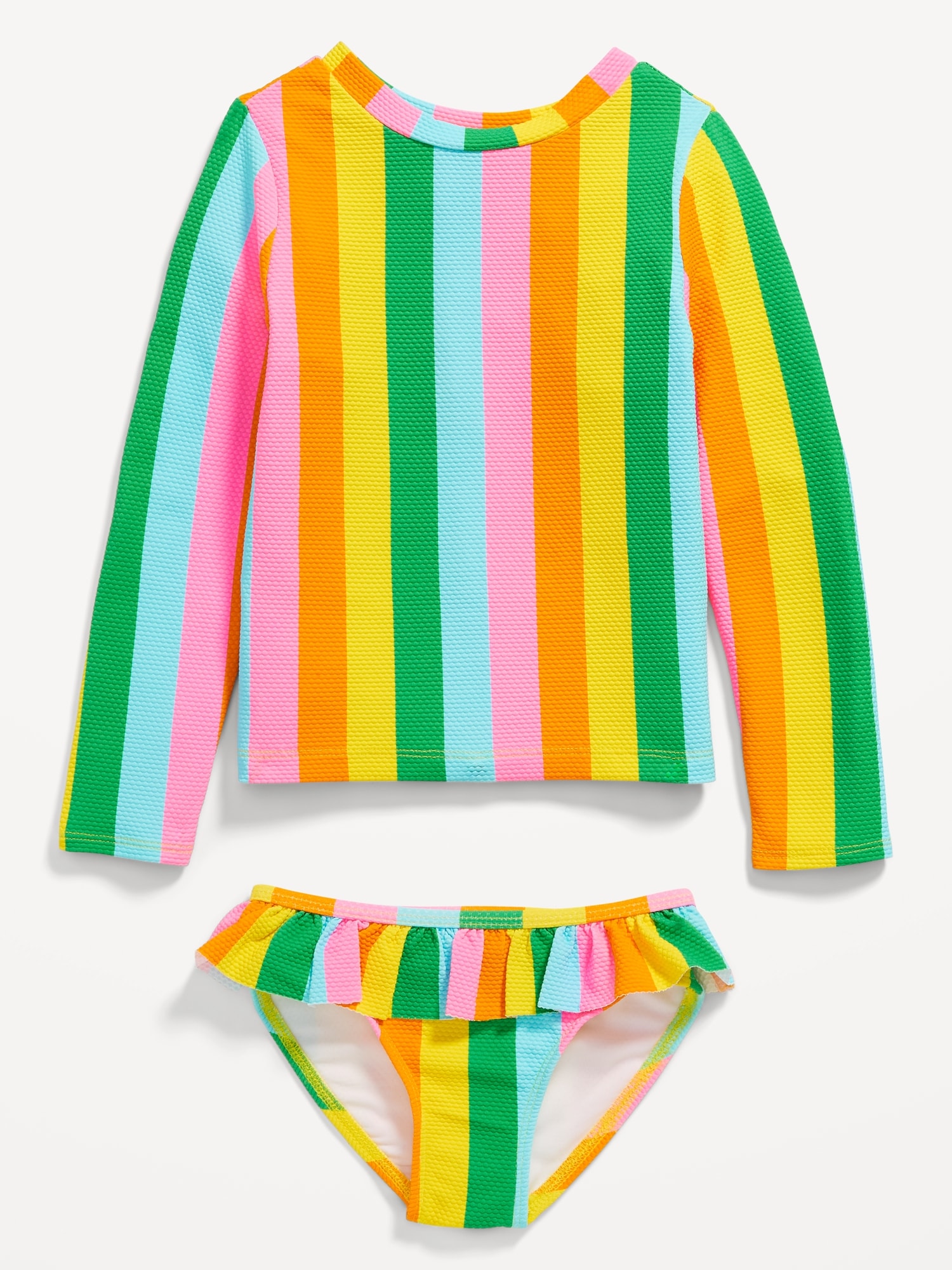 Ruffle-Trim Bikini Swim Set for Toddler and Baby