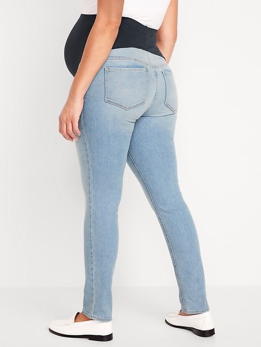 Image number 6 showing, Maternity Full-Panel Wow Straight Jeans