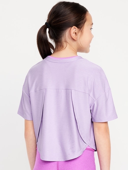 View large product image 2 of 4. Cloud 94 Soft Go-Dry Cool Cropped T-Shirt for Girls